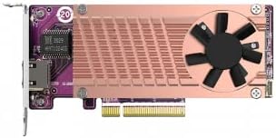 QNAP QM2-2P10G1TB 2 X PCIE GEN3 NVME SSD & 1 x 10GBE картичка за проширување на портата за подобрување на перформансите