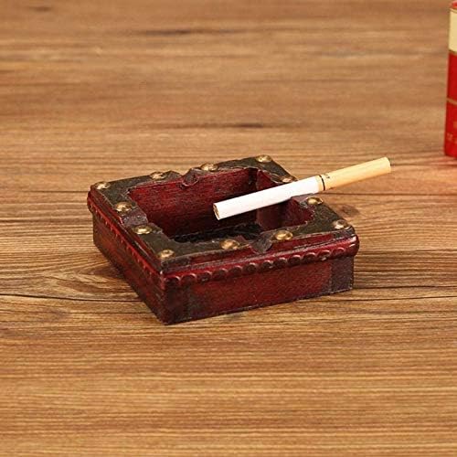 Wjccy Дрвена пепелник рачно изработена пушење тутун цигара од пепел од цигара од цигара, удобен за пушење