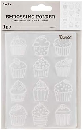 Darice Cupcakes, 4,25 x 5,75 инчи втиснување папка, чиста