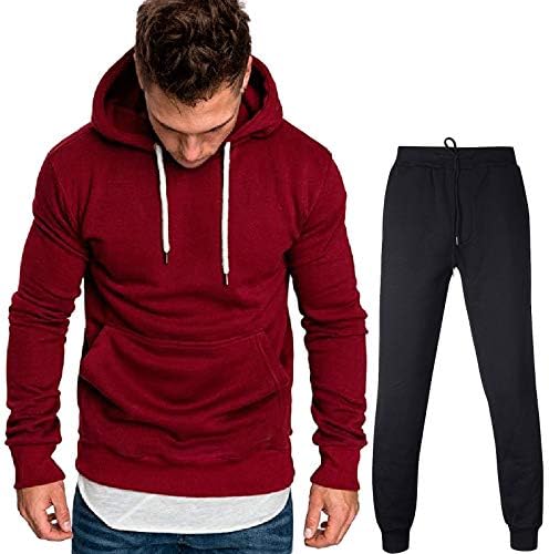 Спортски костуми за маички за мажите и зимските панталони, спортска облека со дуксери, удобни панталони спортска облека
