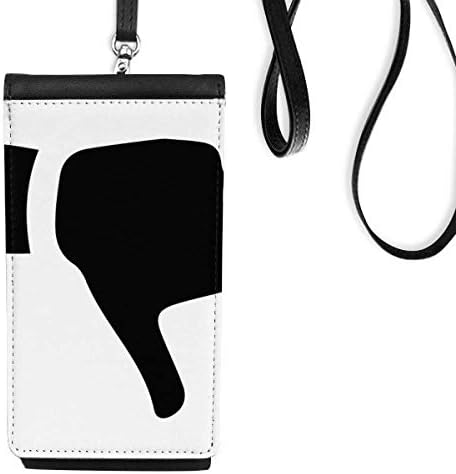 Потсмев на гест на гест, образец Телефонски паричник чанта што виси мобилна торбичка црн џеб