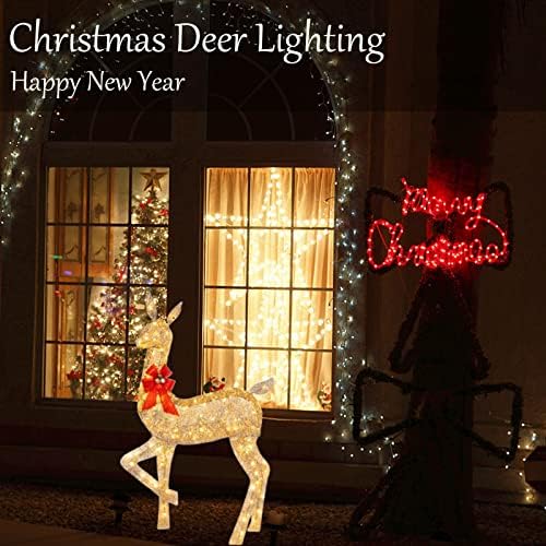 Укијанги Божиќни светлина елен на отворено Божиќни ирватори водеше Божиќни светло иглави за украси на отворено