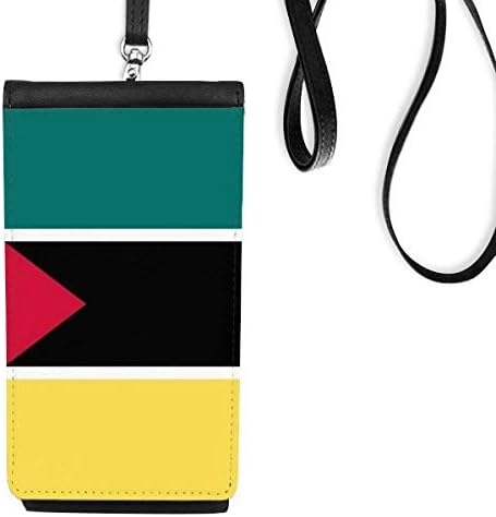 Mozambiquenational Flag Africa Africa Country Pallection Pallet чанта што виси мобилна торбичка со црн џеб