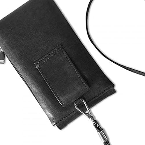 Ја сакам Данска Збор знаме Loveубов срце илустрација Телефонски паричник чанта виси мобилна торбичка црн џеб