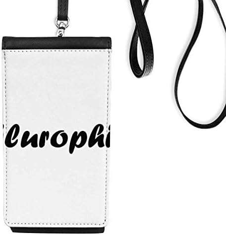 Стилски збор Аилурофил уметност деко подарок моден телефон паричник чанта што виси мобилна торбичка црн џеб