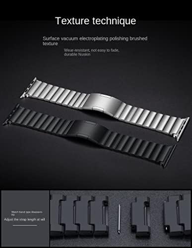 Danmus Titanium Band компатибилен за Apple Watch Ultra Band 49mm Titanium Metal Watch Strap со заоблена тока компатибилен за