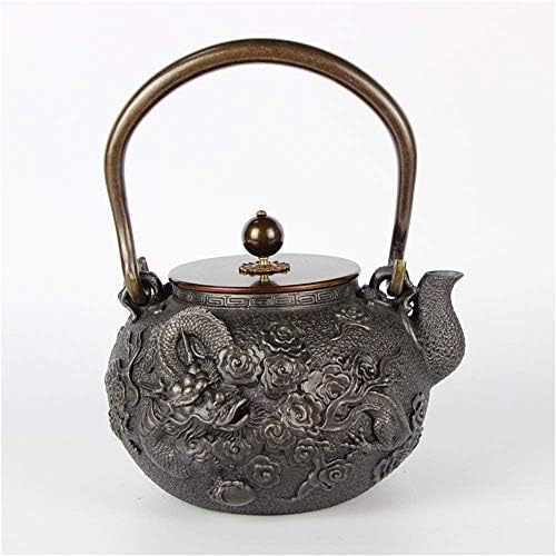 Леано железо чајник Јапонско леано железо стар тенџере чисто рачно изработено неоткриен здравствен чајник за лабав чај од лисја,