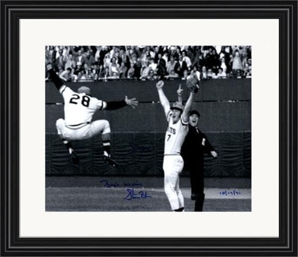 Стив Блас автограмираше 8x10 Фото SC2 Matted & Red Grame 1971 Прослава - Автограмирани фотографии од MLB