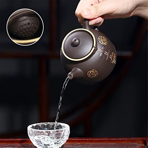 Liuzh костум виолетова сад со песок рачно изработено чајник кунг фу чај постави чајници за домаќинство ретро чајник