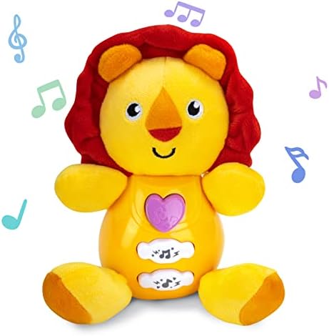 Funsland Baby Music играчка за мали деца 1-3 учење играчка со светла и музика симпатична лавовска плишана играчка за бебиња