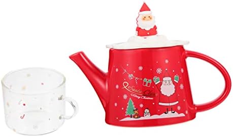 Алипис 1 Поставете Божиќна Чаша За Котел Керамички Комплети За Раѓање Гроздобер Чајник Керамички Комплет За Чај Божиќен Чајник
