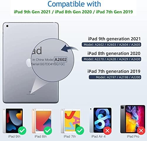 Ipad 10.2 Случај за iPad 9-ти/8-ми / 7-Та Генерација случај Ipad Случај Со Држач За Молив Авто Спиење/Будење Тенок Држач За