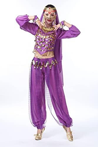 Оридор женски костум за Ноќта на вештерките постави стомаци танцуваат култури врвни плетени харем панталони за облекување забава