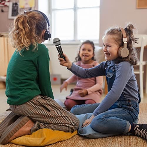 Zerodeko 1PC пластичен модел на микрофон, детски микрофон се преправа со микрофон играчка, лажен микрофон реквизит за роденденски