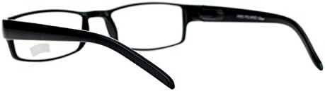 СА106 Црна Тесна Правоаголна Пружинска Шарка Пластична Проѕирна Леќа Очила За Очи