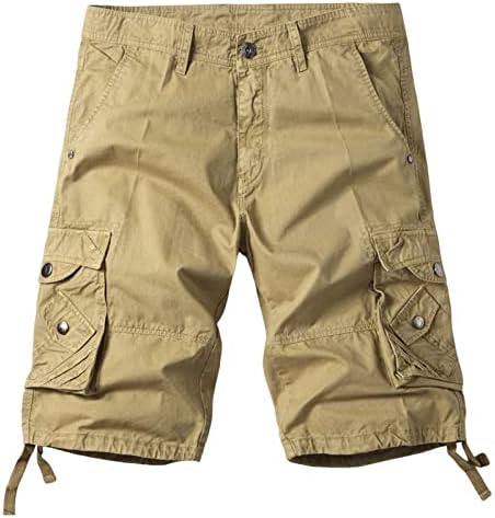 Машки карго -шорцеви за мажи, кратки панталони, кратки панталони, случајни лабави џемпери шорцеви
