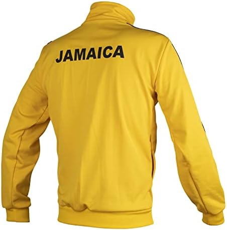 јл спорт Јамајка Знаме Жолта Капоера Патент Јакна Песна костум Скокач Унисекс Врвот Дуксер