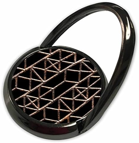 3drose модерна слика на 'рѓа дијамант слика на метална геометриска шема - телефонски прстени