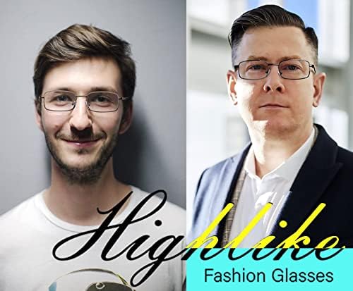 Очила за читање со високи мажи, метални читатели на не'рѓосувачки флекс со меки случаи, чисти очила за сина светлина