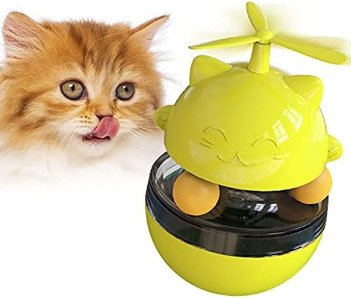 Ylast Tumbler Meow Mushtable Snack Machine, топка за тркалање со мачки, мачка за мачка, играчка за ветерници за ветерници, чистење