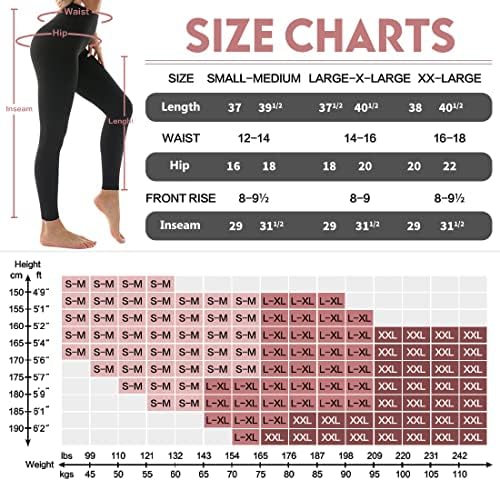 HMUUO 3 пакувања за хеланки за жени со висок половината без контрола на стомакот за контрола на јога панталони за вежбање на