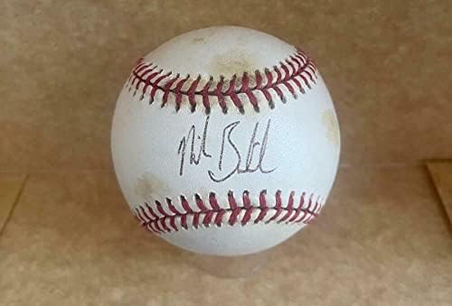 Мајк Бордик Ориолес потпиша автограмиран гроздобер А.Л. Бејзбол w/COA - Автограмирани бејзбол