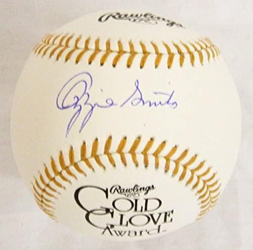Ози Смит потпиша лого на злато нараквици во МЛБ Бејзбол - автограмирани бејзбол