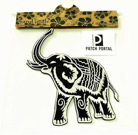 Портал Портал Тајландски слонови лого 5 инчи гроздобер Сијам животинско везови