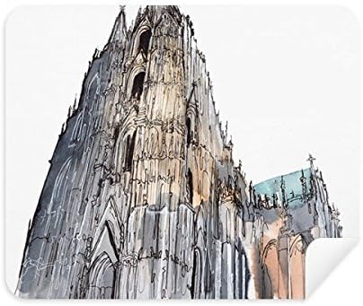 Келнска Катедрала Во Келн Германија Чистење Крпа Екран Почиста 2 парчиња Велур Ткаенина
