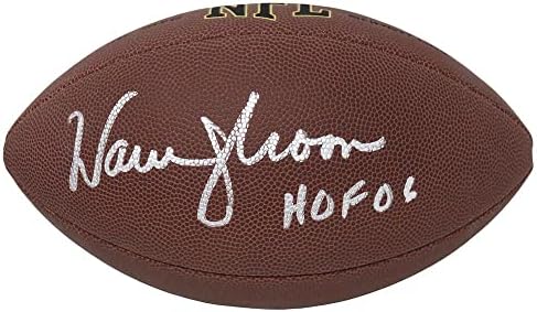 Ворен Мун потпиша Вилсон Супер Грип Фудбал со целосна големина NFL фудбал w/HOF'06 - Автограмски фудбали