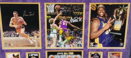Лејкерс Велики потпишаа автограмирани со колаж со фото -картички Чемберлен Коби Шак Меџик - автограмирани НБА фотографии