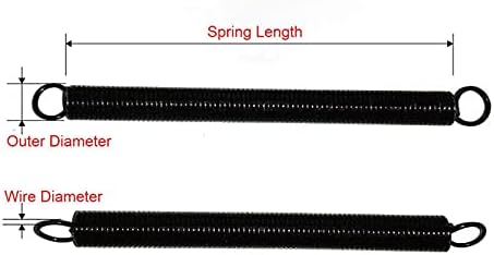 Замена на метална затегнување на затегнување 1 парчиња дијаметар на жица 3мм 4мм продолжување на продолжување на пролет 300мм