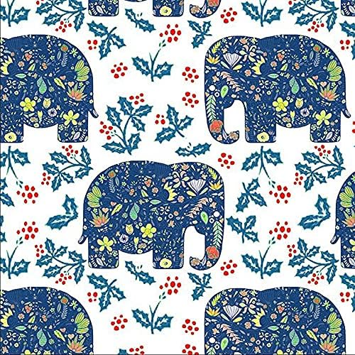 Цветни Слонови Дизајнирајте Памучна Ткаенина за Ватирање покрај Дворот