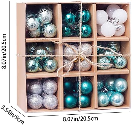 Божиќни украси на топката 99 парчиња распрскувани божиќни украси дрвени топки за празнична свадба венчаница декорација занишани