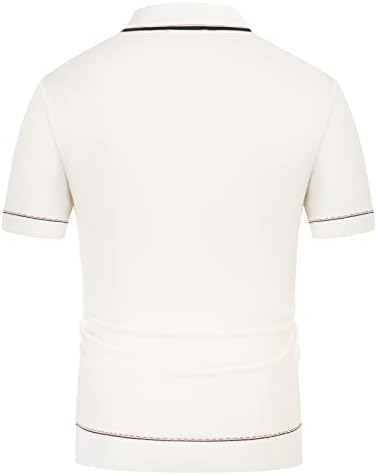 Краток ракав за кратки ракави на PJ Пол onesонс Поло кошули со лежерна кошула за голф со џебови со џебови