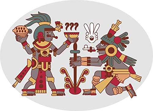EW дизајнира едноставна античка Мајана Ацтек Чоколада правејќи хиероглифски цртан филм Винил декларатен браник налепница