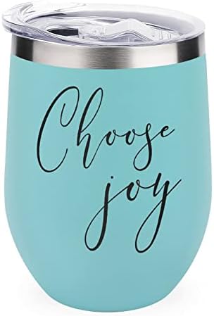 Христијански подароци Изберете радосен вакуум изолирана чаша со двојно wallид вакуум 12oz со притисок за вметнување слама за