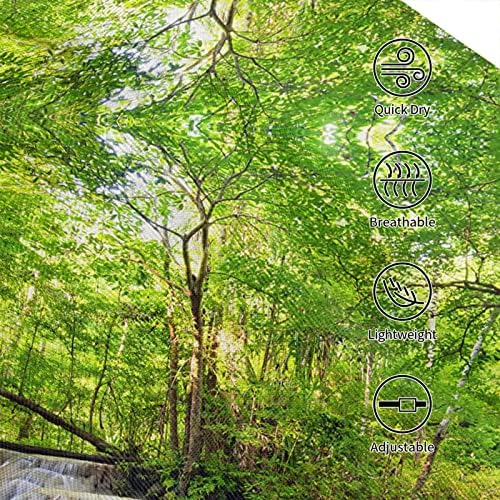 Водопад Шумски Дрвја Печатена Бејзбол Капа,Прилагодлива Капа На Тато, Погодна За Трчање Во Сите Временски Услови И Активности