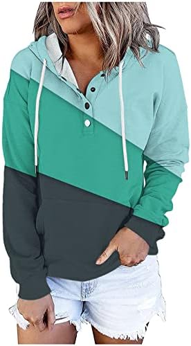 Женска забавна печатење џемпер џемпер џемпер скуба худи женски долг ракав половина поштенски пуловер симпатична тинејџерска