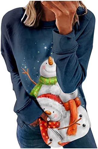 Падот на џемпери за жени, за Божиќ за вратот, кој излегува на врвови за жени, генерално женски графички џемпери