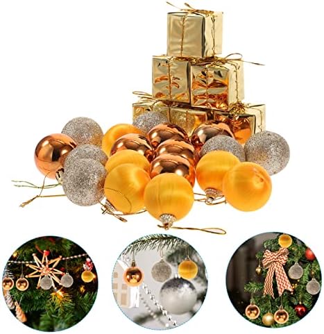 Викаски 24 парчиња домашно дрво Декоративно виси исклучително деликатни портокалови украси Декорација Прекрасни приврзоци топка