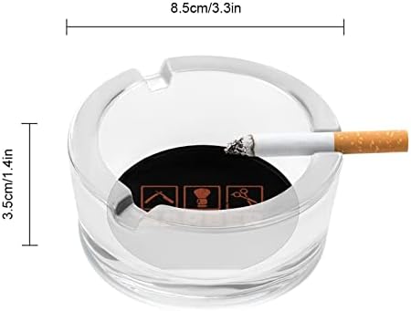 Барбер алатка камионџии стакло цигари од пепелници преносни модерна десктоп фиока за пепел за украси за домашни канцеларии