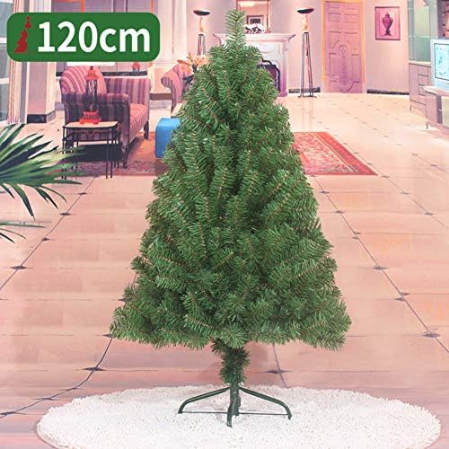 Вештачко новогодишно елка на Cywyq PVC, зелени украсени дрвја автоматско ширење премиум смрека со шарки со метал за внатрешни