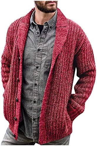 Мажишта работи џемпери со цврста боја со долга ракав тенок плетен џемпер палто преголеми џемпери за мажи зима