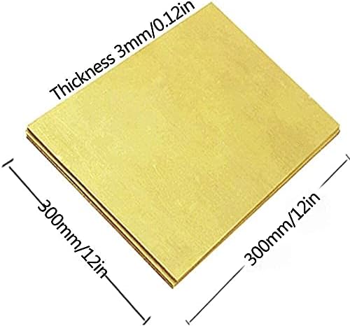 Месинг за фолија од бакарен лист YUESFZ 5мм, 300мм × 300мм го намалува врвниот квалитет на месингот H62 што прави погоден за