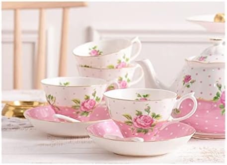Hatfun kettle чајник розов розов шема гроздобер керамички кафе чаша чајник чајник чајник попладне попладневни чај прибор чајник