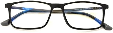 TR90 /W Флексибилни очила за читање на правоаголник на титаниум Б - AR анти -рефлексивна обвивка - компјутер