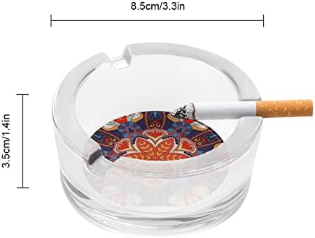 Пепелници за цигари мандала шема кристално стакло стаклена лента за пепел пушење држач за пепел за домашна канцеларија табела