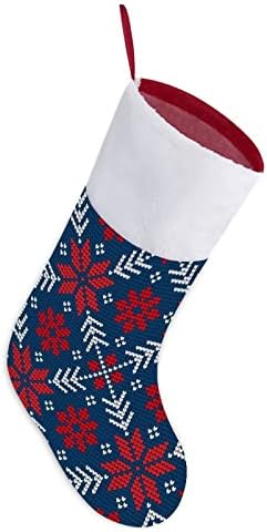 Плетени Божиќни и новогодишни шема на Божиќни чорапи за порибување со кадифен камин што висат за декор за домашно дрво