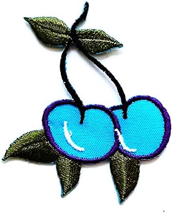 Сини цреши цреши овошје слот машина игри Лас Вегас Цртани филмови Детски занаетчиски занаети извезени закрпи за торби јакна